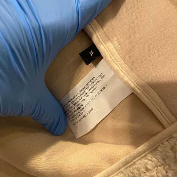 Theory Jersey Fleece Cream Jacket Size XL - Picture 10 of 11